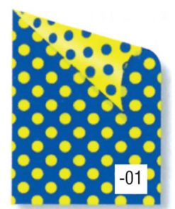 Rainbow χαρτόνι πουά κίτρινο-μπλε 2 όψεων 50x70εκ.