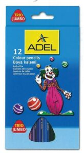 Adel ξυλομπογιές Jumbo τρίγωνες 12 χρώματα