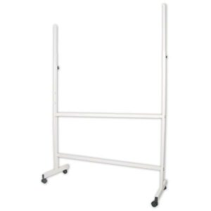 Βάση σιδερένια τροχήλατη λευκή επεκτεινόμενη για πίνακα