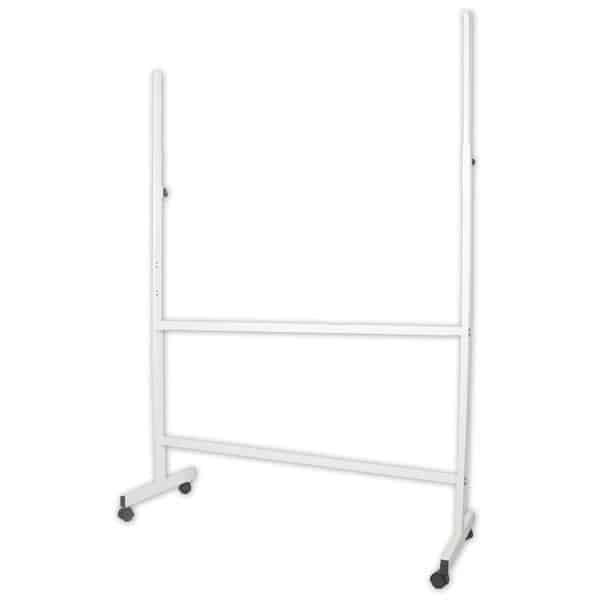 Βάση σιδερένια τροχήλατη λευκή επεκτεινόμενη για πίνακα
