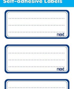 Next 30 ετικέτες τετραδίων μπλε 8,5x4εκ., αυτοκόλλητες