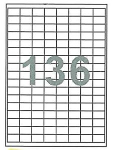 Fleks ετικέτ. αυτοκόλ. λευκές 25.4x16.9mm 136/φ 100φ Α4