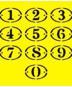 Στένσιλ πλαστικό "Αριθμοί" 16x16εκ.  (ST0045)