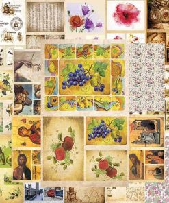 Χαρτί decoupage κοκτέηλ 20 σχέδια 32x48εκ.