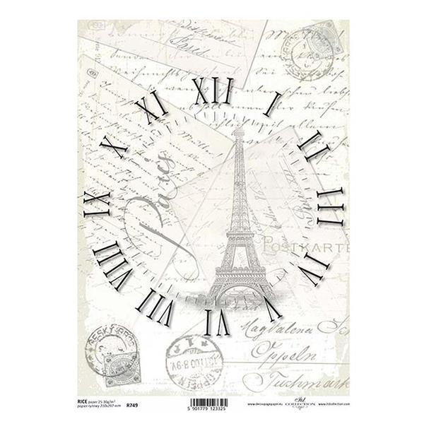 Ριζόχαρτο "clock" 21x29εκ. (ITD-R749)