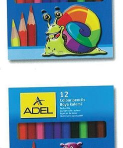 Adel ξυλομπογιές μισού μήκους 12 χρώματα