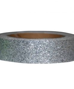 Αυτοκόλλητη ταινία glitter 1,5εκ., 2μέτρα ασημί