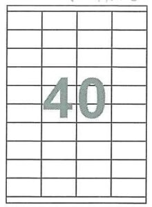 Fleks ετικέτ. αυτοκόλ. λευκές 52.5x29.7mm 40/φ 100φ Α4