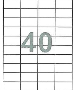 Fleks ετικέτ. αυτοκόλ. λευκές 52.5x29.7mm 40/φ 100φ Α4