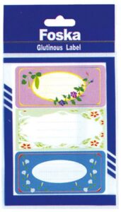 Ετικέτες τετραδίων Λουλούδια 8x3.6εκ.