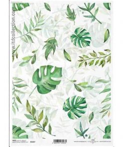 Ριζόχαρτο "Green leaves" 21x29εκ.   (ITD-R1417)