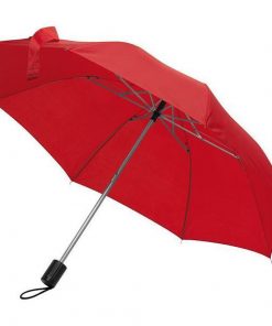Ομπρέλα χειροκίνητη πτυσσόμενη κόκκινη Ø85εκ.