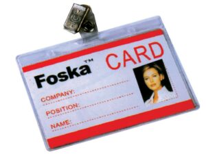 Καρτελάκια ονόματος οριζόντια με κλιπ 10,7x8,3εκ. 100τμχ.