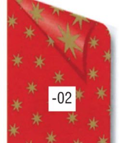 Rainbow χαρτόνι κόκκινο με χρυσά αστέρια 50x70εκ.