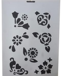 Στένσιλ απο πολυπροπυλένιο Α4 λουλούδια