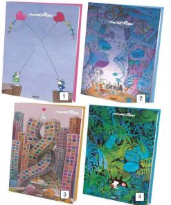 Next τετράδιο δετό 100 φύλλα 4 σχέδια 12x17εκ.