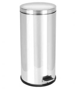 Κάδος απορριμάτων inox με πεντάλ 30l. Y64,5εκ. Ø29εκ.