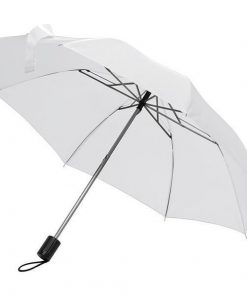 Ομπρέλα χειροκίνητη πτυσσόμενη άσπρη Ø85εκ.