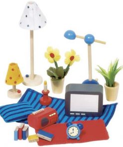 Goki σετ αξεσουάρ σαλονιού ξύλινα 17 τεμάχια.