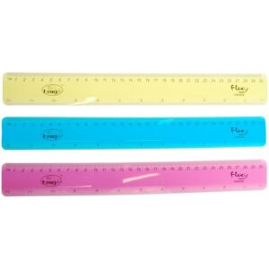 Χάρακας "Flexi" (εύκαμπτος) πλαστικός διάφανος διάφορα χρώματα 30εκ.