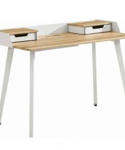 Γραφείο υπολογιστή καφέ με δυο συρτάρια Υ85x120x60εκ. βάθος