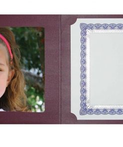 Next πολυτελής θήκη επαίνων-πτυχίων 3πλή μπορντώ 33x23εκ.