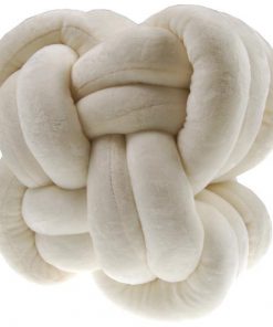 Διακοσμητικό μαξιλάρι κόμπος, λευκό 28x30x20εκ.