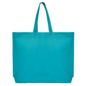 Τσάντα non woven μπλε Υ40x54x10εκ πιέτα. Δυνατότητα εκτύπωσης