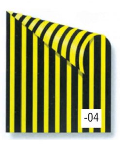 Rainbow χαρτόνι ριγέ κίτρινο-μαύρο 2 όψεων 50x70εκ.