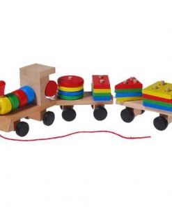 Τρενάκι συρόμενο ξύλινο Υ9x32x5.5εκ.