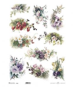 Ριζόχαρτο "bouquets 3" 42x29.7εκ.   (ITD-R053L)