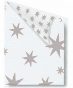 Rainbow χαρτόνι λευκό με ασημί αστέρια 50x70εκ.