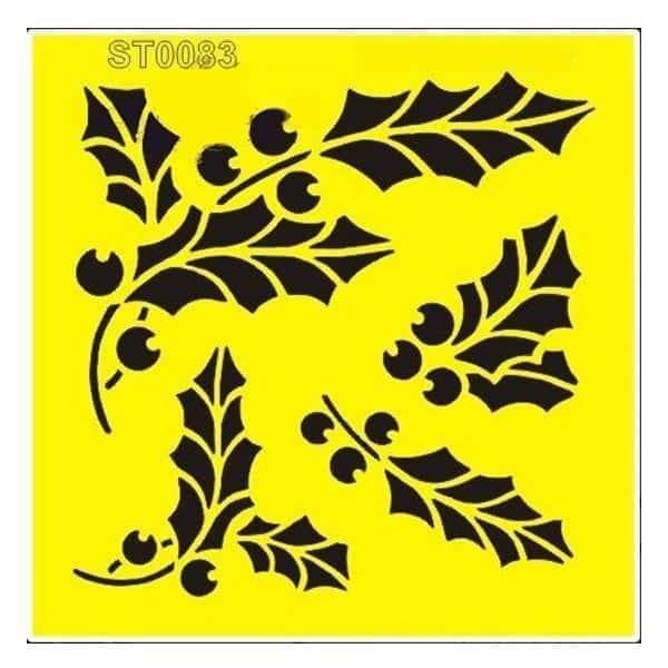 Στένσιλ πλαστικό "Γκι" 16x16εκ. (ST0083A)