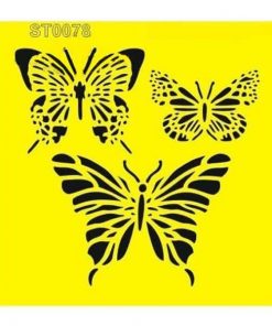 Στένσιλ πλαστικό "Πεταλούδες" 16x16εκ.  (ST0078)