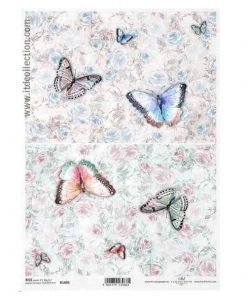 Ριζόχαρτο "Butterflies-flowers" 21x29εκ.   (ITD-R1406)