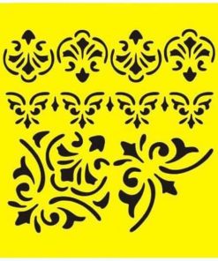 Στένσιλ πλαστικό "Μπορντούρα 1" 16x16εκ.  (ST0051)