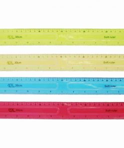 Χάρακας "Flexi" διάφανος διάφορα χρώματα 30εκ.