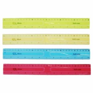 Χάρακας "Flexi" διάφανος διάφορα χρώματα 30εκ.