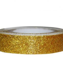 Αυτοκόλλητη ταινία glitter 1,5εκ., 2μέτρα χρυσή