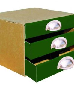 Next συρταριέρα 3 συρτάρια classic πράσινα Α5 Υ25x17x20εκ.