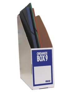 Next θήκη περιδικών λευκή μπλε χάρτινη Νο9 Υ32x28x9εκ.