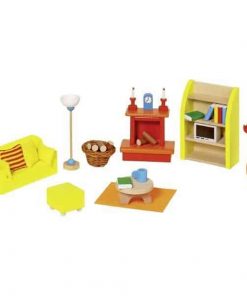 Goki σετ καθιστικό ξύλινο 34 τεμαχίων για κουκλόσπιτο.