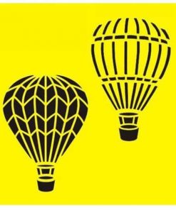 Στένσιλ πλαστικό "Αερόστατα" 16x16εκ.  (ST0151B)