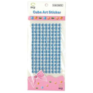 Στρας Ø8mm αυτοκόλλητα μπλε 135τεμ/blister