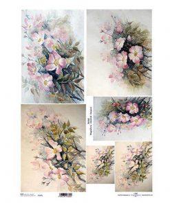 Ριζόχαρτο "flowers" 42x29.7εκ.   (ITD-R107L)