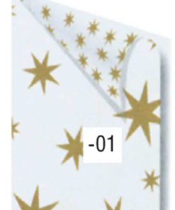 Rainbow χαρτόνι λευκό με χρυσά αστέρια 50x70εκ.