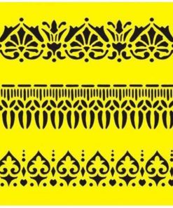 Στένσιλ πλαστικό "Μπορντούρα 2" 16x16εκ.  (ST0035)