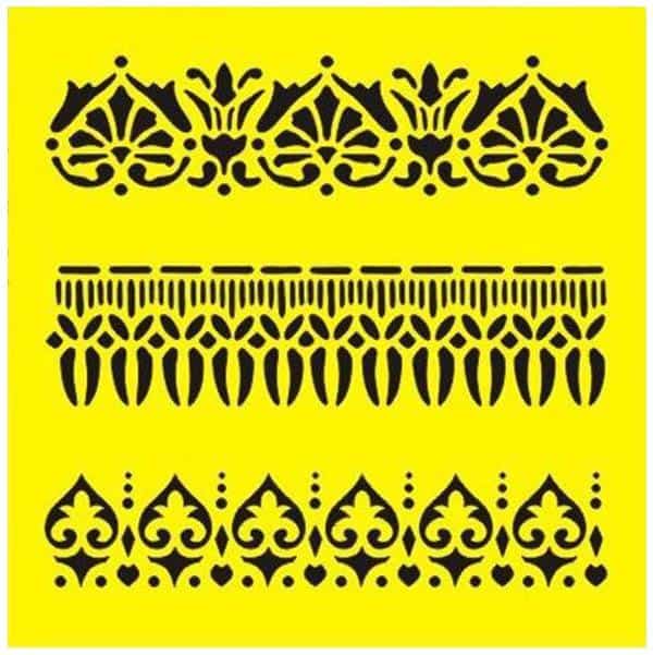 Στένσιλ πλαστικό "Μπορντούρα 2" 16x16εκ. (ST0035)