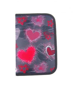 Κασετίνα σχολική γεμάτη "Καρδιές" 20.5x13.5x4εκ.