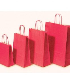 Next χάρτινη τσάντα κόκκινη με στριφό χερούλι Υ22x18x8εκ. Δυνατότητα εκτύπωσης